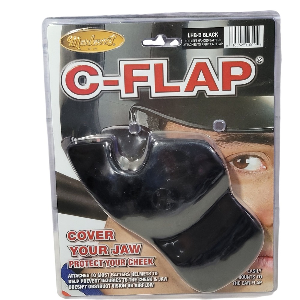 Markwort C-Flap Batting Helmet Face Guard Jaw Cheek Protect Left Handed Batter